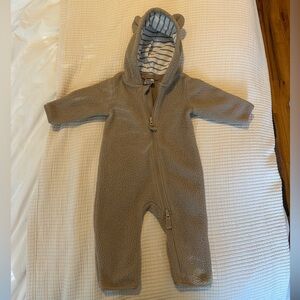 Hanna Andersson Tan Fleece Onesie